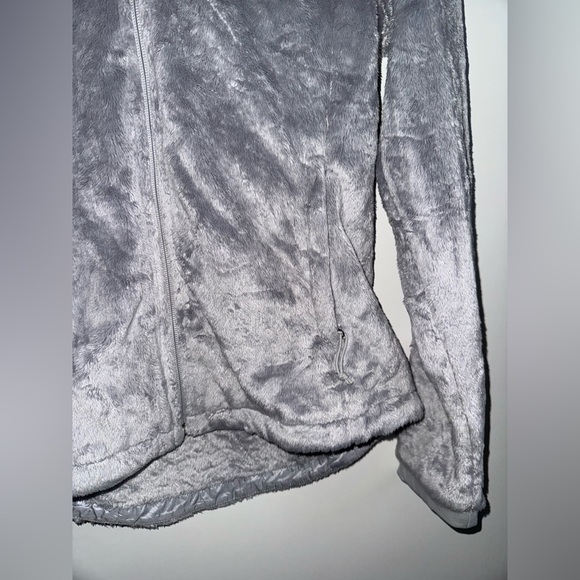 The North Face Cancer Awareness Osito Jacket Women Size Medium Silver Polyester - Picture 5 of 13